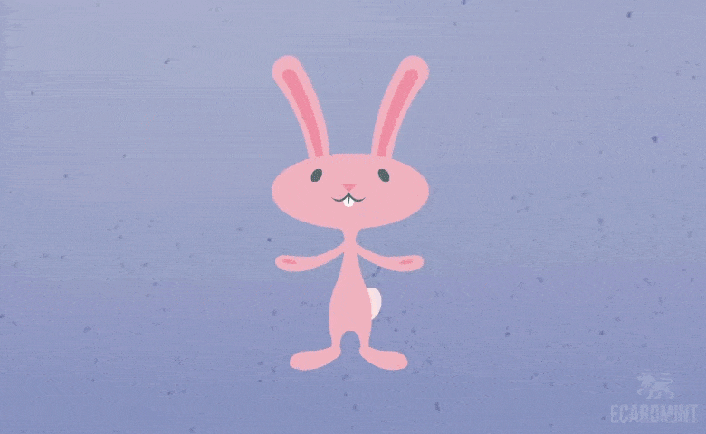Růžový Velikonoční králíček.