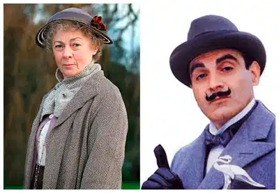 Hercule Poirot a Jane Marple, dva stěžejní charaktery knih Agathy Christie.