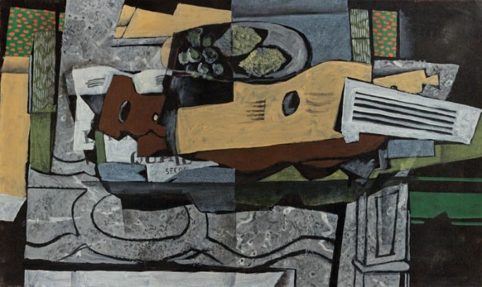 Braqueův obraz Zátiší s kytarou.