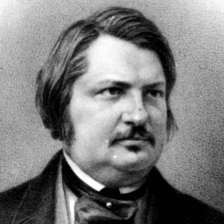 Černobílá fotografie Honoré de Balzaca.