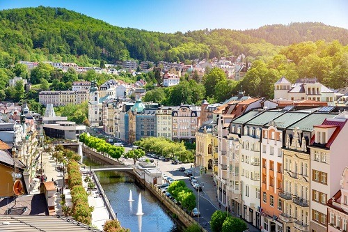 Pohled na Karlovy Vary.