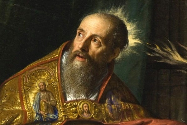 Malovaný portrét svatého Augustina