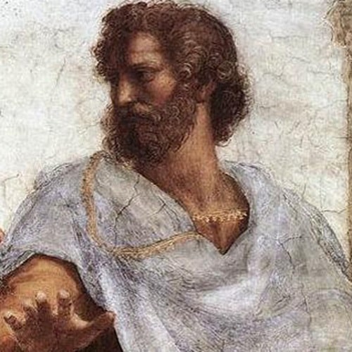 Barevná malba portrétu Aristotela