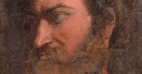 Malovaný portrét Anakreóna.