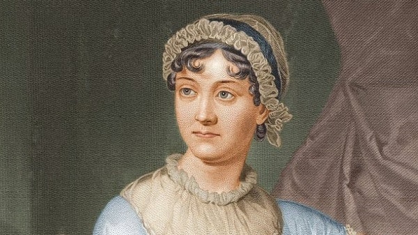 malovaný portrét Jane Austen 
