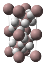 Obrázek sloučeniny Alan, hydridu hlinitého.