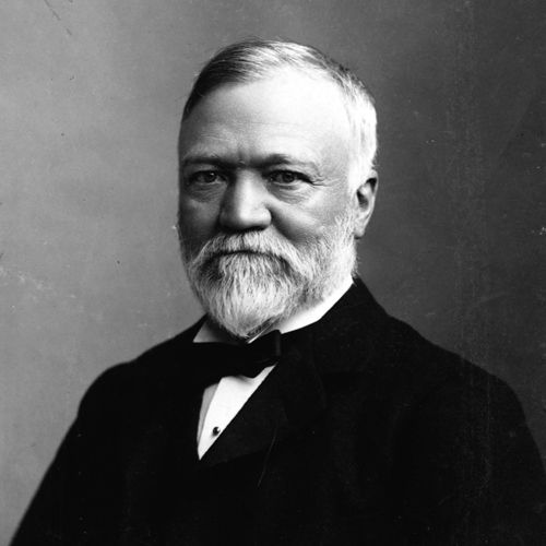 Černobílý portrét Andrewa Carnegieho