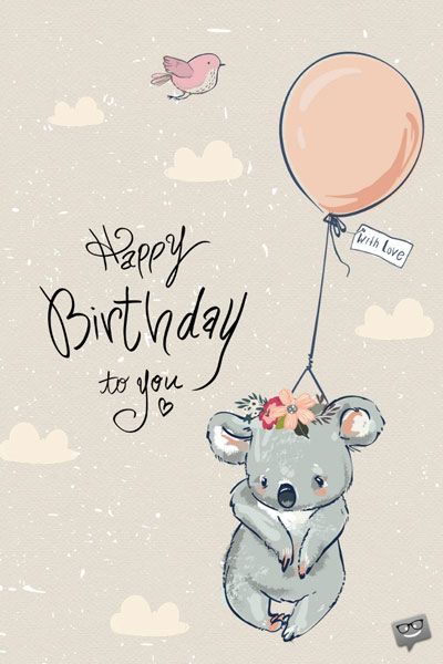 Přáníčko k narozeninám koala a balónky.