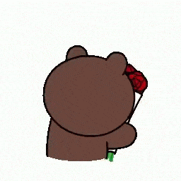 GID přáníčko medvěd s kyticí růží. 