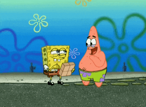 Gratulace k jmeninám se Spongebobem a Patrikem.