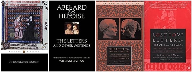 Přebaly knih s milostnými dopisy Heloise a Abelárda.