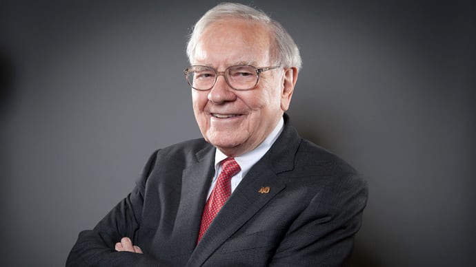 Smějící se Warren Buffett